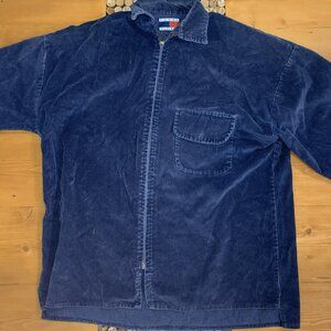 Tommy hilfiger corduroy jacket oversize large men royal blue